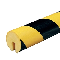 Varovný a ochranný profil 3, černá / žlutá, Ø 4 cm × 500 cm